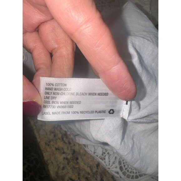 Lilly Pulitzer White Crochet Lace Sleeveless Top  L 100% Cotton Keyhole Back - Picture 8 of 10